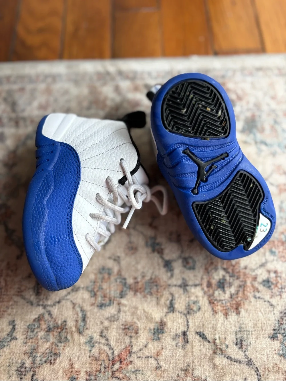 Nike Jordans Blue & White 6C Blueberry Baby Boys Sneakers